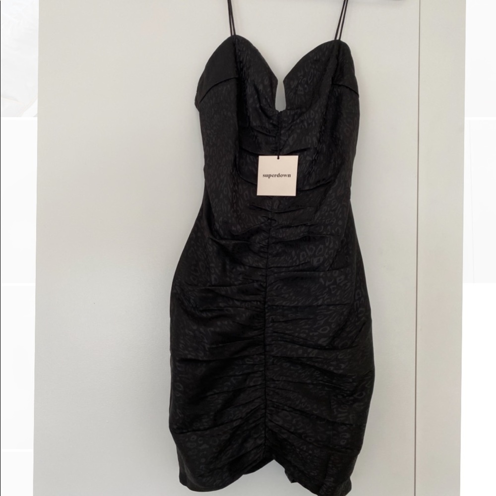 NWT Superdown Black Leopard Mini Dress